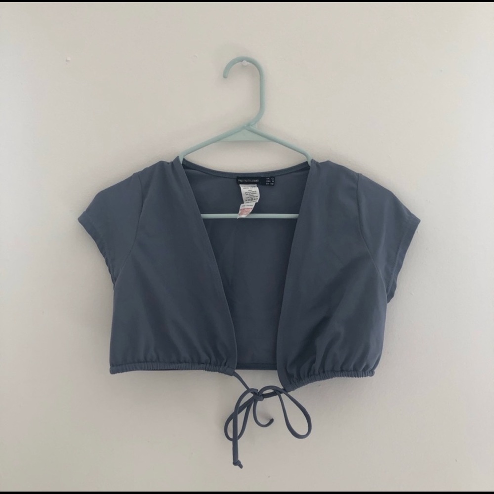 Pretty little thing tie front swim suit top
